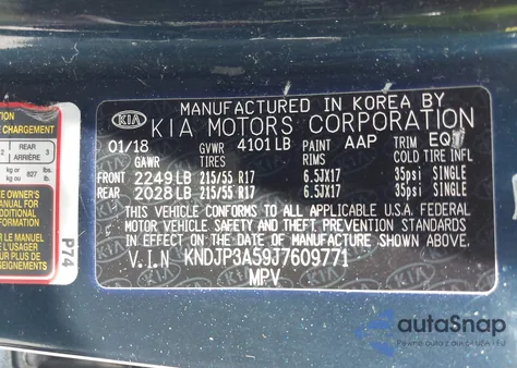 2018 Kia Soul + from USA, damaged, VIN KNDJP3A59J7609771